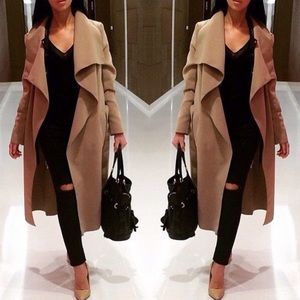 Tan / Camel Waterfall Coat
